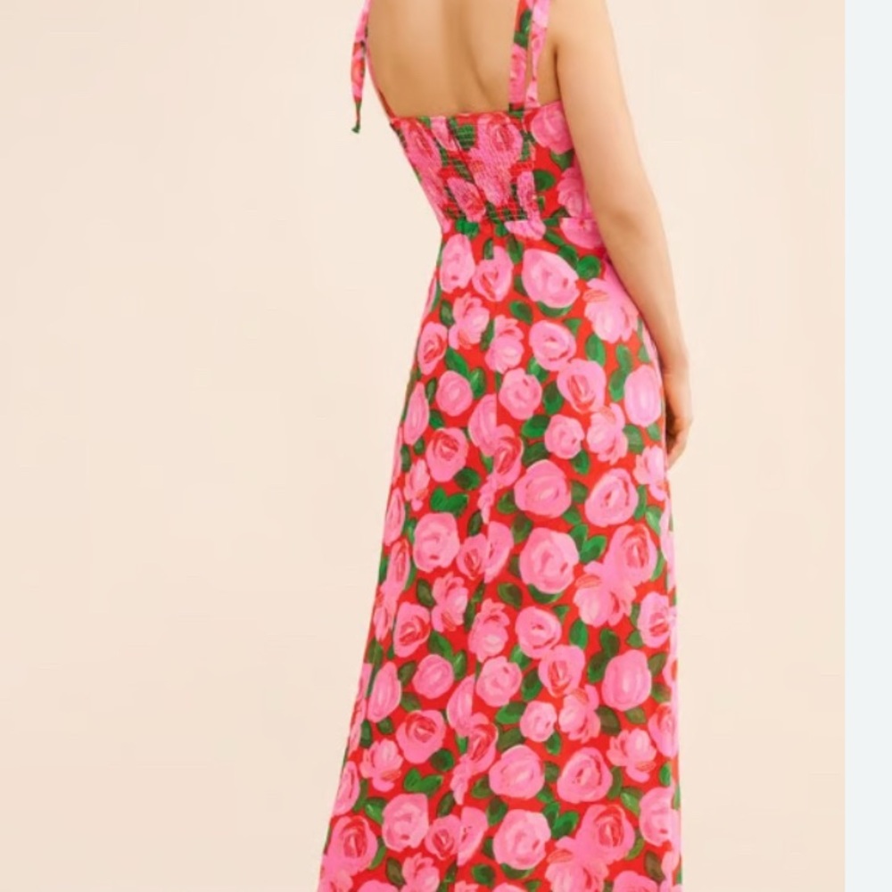 Show Me Your Mumu willow Floral Pink Maxi Dress M medium - Picture 2 of 5